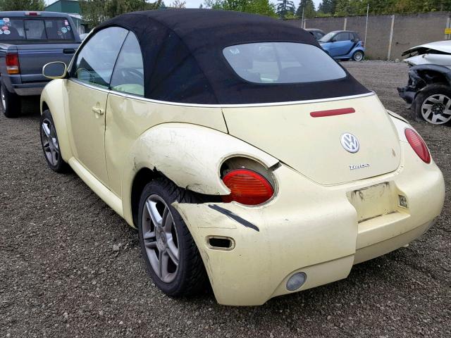 3VWCD31Y85M365454 - 2005 VOLKSWAGEN NEW BEETLE Sarı foto 3