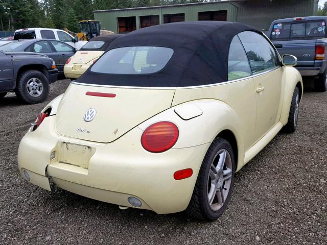 3VWCD31Y85M365454 - 2005 VOLKSWAGEN NEW BEETLE Sarı foto 4