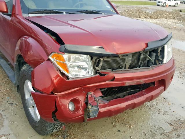 1N6AD09U67C457741 - 2007 NISSAN FRONTIER C RED photo 9