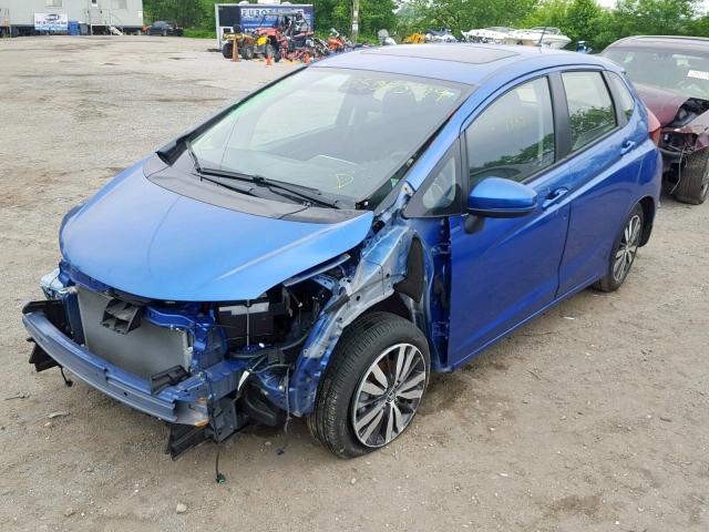 JHMGK5H70GX022667 - 2016 HONDA FIT EX BLUE photo 2