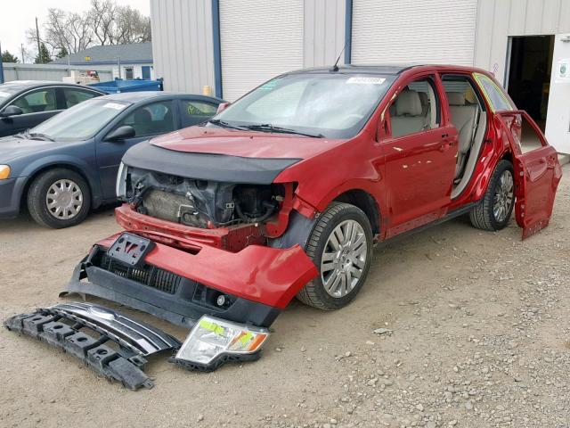 2FMDK4KC0ABB52835 - 2010 FORD EDGE LIMIT RED photo 2