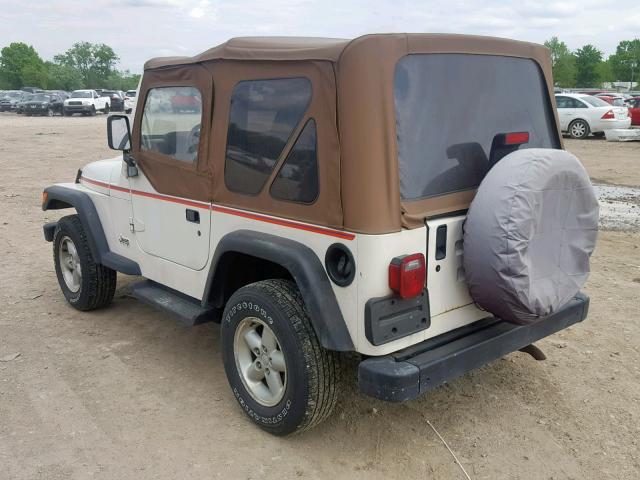 1J4FA29P31P355198 - 2001 JEEP WRANGLER / WHITE photo 3