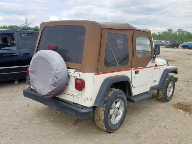 1J4FA29P31P355198 - 2001 JEEP WRANGLER / WHITE photo 4