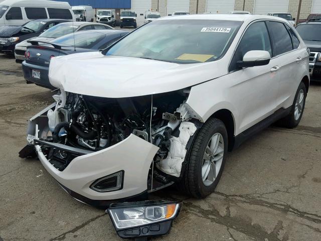 2FMPK3J99JBB71641 - 2018 FORD EDGE SEL WHITE photo 2