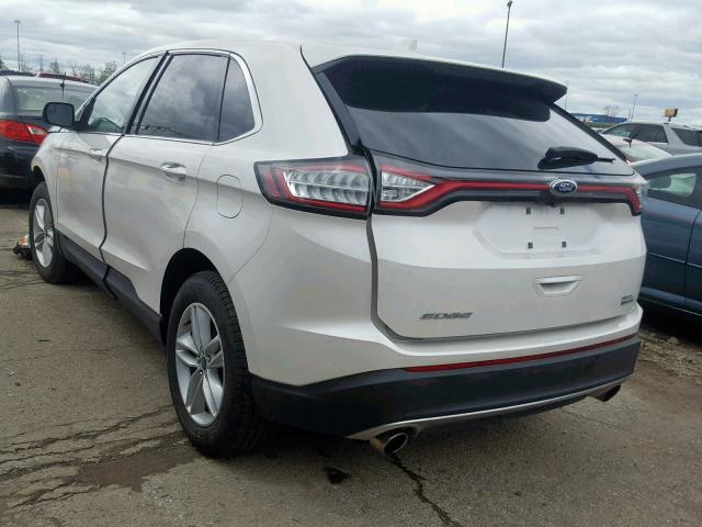 2FMPK3J99JBB71641 - 2018 FORD EDGE SEL WHITE photo 3