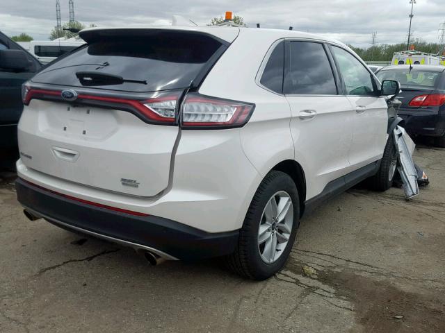 2FMPK3J99JBB71641 - 2018 FORD EDGE SEL WHITE photo 4