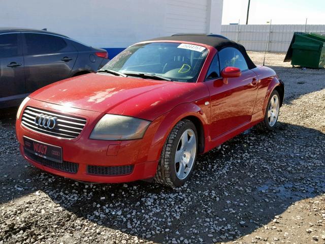 TRUUT28NX11005468 - 2001 AUDI TT QUATTRO RED photo 2