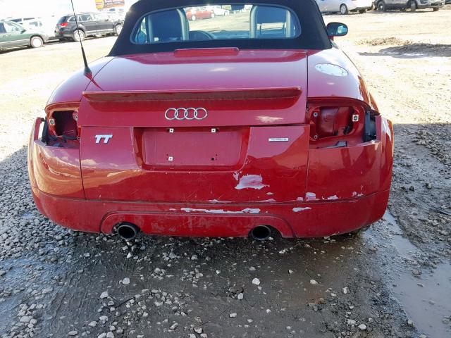 TRUUT28NX11005468 - 2001 AUDI TT QUATTRO RED photo 9