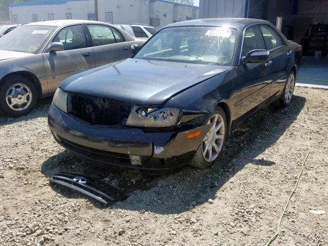 JNKAY41E63M002717 - 2003 INFINITI M45 BLACK photo 2