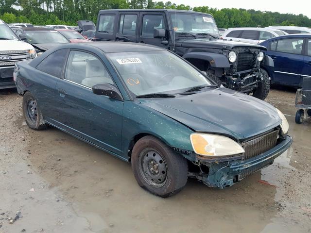 1HGEM21261L123454 - 2001 HONDA CIVIC DX GREEN photo 1