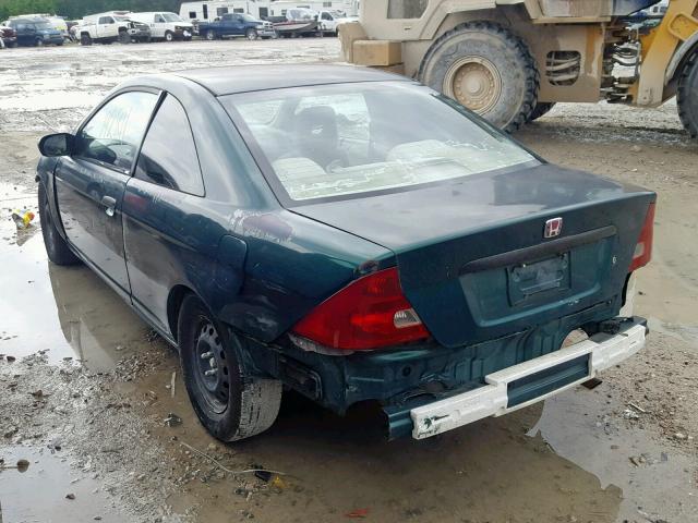 1HGEM21261L123454 - 2001 HONDA CIVIC DX GREEN photo 3