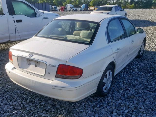 KMHWF25S42A675468 - 2002 HYUNDAI SONATA GL WHITE photo 4