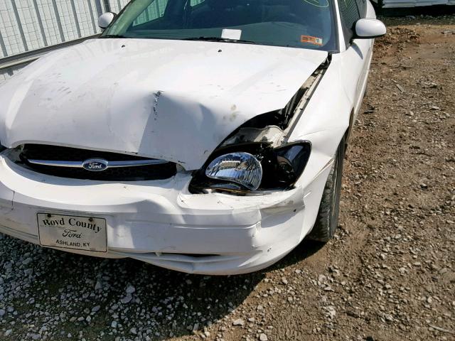 1FAFP55U21A283744 - 2001 FORD TAURUS SES WHITE photo 10