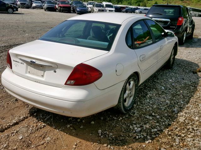 1FAFP55U21A283744 - 2001 FORD TAURUS SES WHITE photo 4