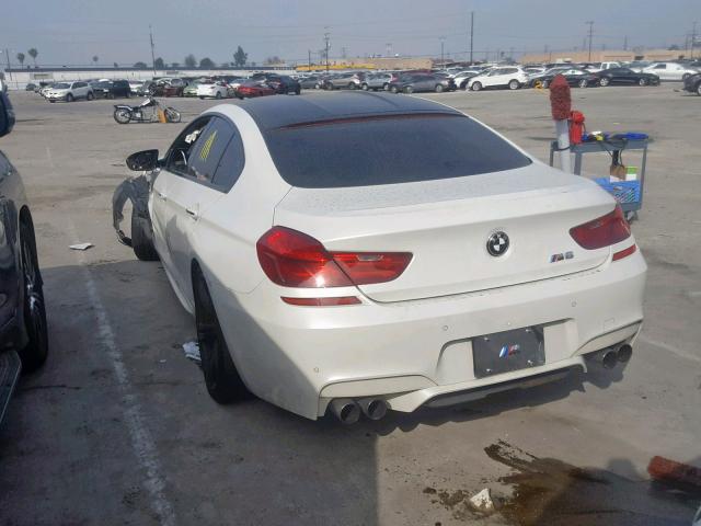 WBS6C9C50FD468043 - 2015 BMW M6 GRAN CO WHITE photo 3