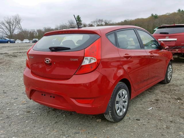 KMHCT5AE4HU348363 - 2017 HYUNDAI ACCENT SE RED photo 4