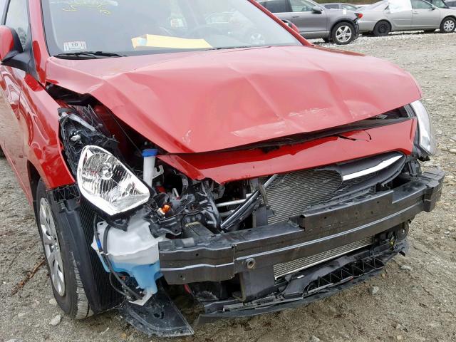 KMHCT5AE4HU348363 - 2017 HYUNDAI ACCENT SE RED photo 9