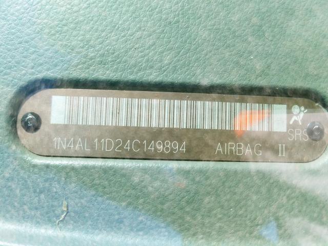 1N4AL11D24C149894 - 2004 NISSAN ALTIMA BASE  photo 10