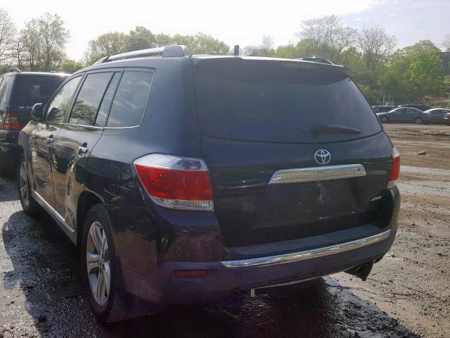 5TDDK3EHXDS276460 - 2013 TOYOTA HIGHLANDER BLACK photo 3