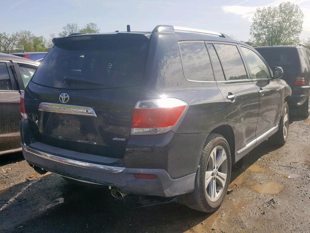 5TDDK3EHXDS276460 - 2013 TOYOTA HIGHLANDER BLACK photo 4