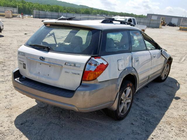 4S4BP86C754334882 - 2005 SUBARU LEGACY OUT WHITE photo 4