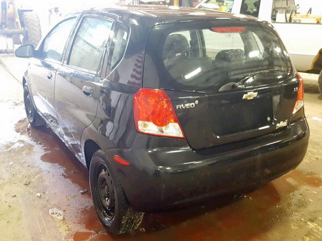 KL1TD66608B006890 - 2008 CHEVROLET AVEO BASE შავი ფოტო 3