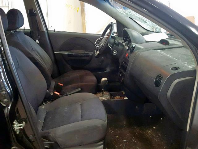 KL1TD66608B006890 - 2008 CHEVROLET AVEO BASE შავი ფოტო 5