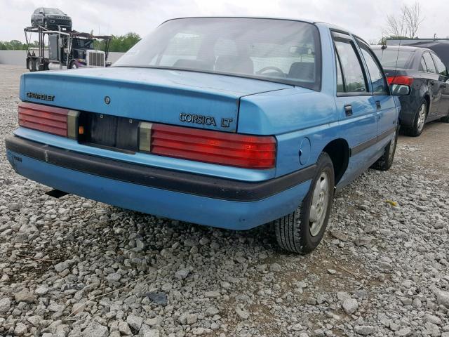 1G1LT53T5NY113242 - 1992 CHEVROLET CORSICA LT BLUE photo 4