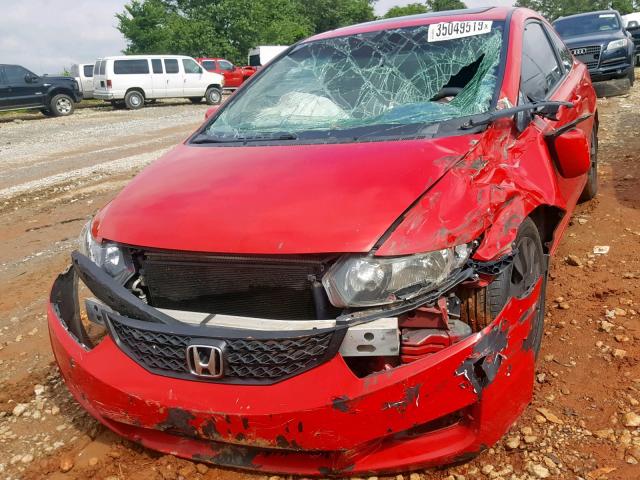 2HGFG1B82AH535036 - 2010 HONDA CIVIC EX RED photo 9