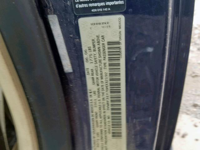 3VWRF31Y76M332192 - 2006 VOLKSWAGEN NEW BEETLE Blau Foto 10