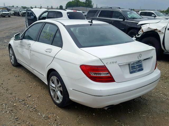 WDDGF4HB8EA916796 - 2014 MERCEDES-BENZ C 250 WHITE photo 3