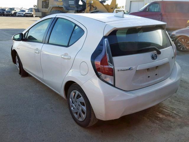 JTDKDTB33F1586623 - 2015 TOYOTA PRIUS C WHITE photo 3