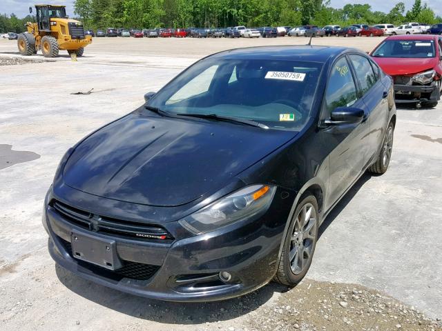 1C3CDFBB2ED767338 - 2014 DODGE DART SXT BLACK photo 2