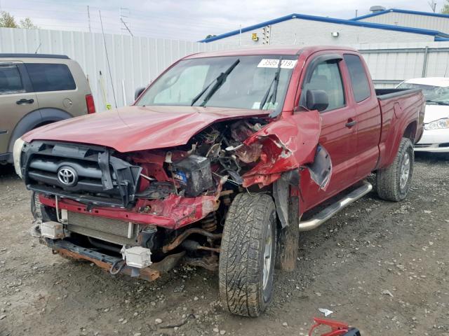 5TEUU42N96Z218324 - 2006 TOYOTA TACOMA ACC RED photo 2