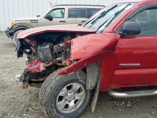 5TEUU42N96Z218324 - 2006 TOYOTA TACOMA ACC RED photo 9