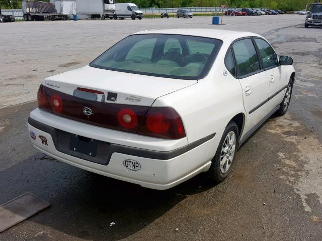 2G1WF52E929270036 - 2002 CHEVROLET IMPALA WHITE photo 4