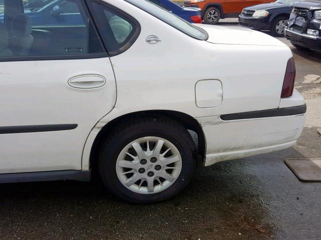 2G1WF52E929270036 - 2002 CHEVROLET IMPALA WHITE photo 9