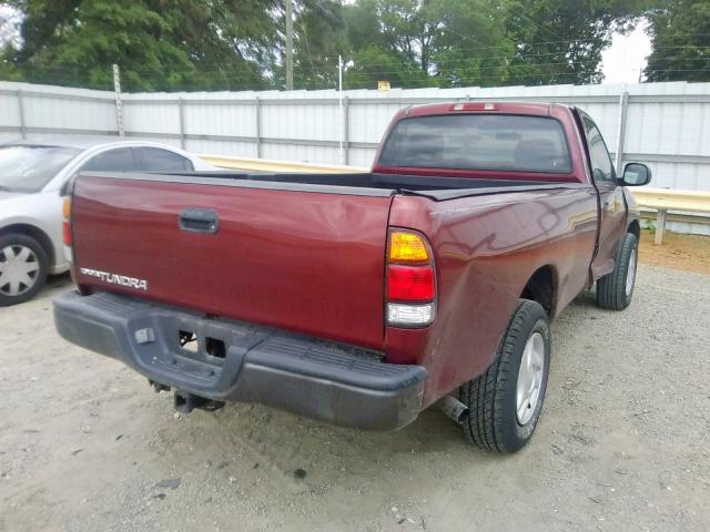 5TBJN32183S356056 - 2003 TOYOTA TUNDRA BURGUNDY photo 4