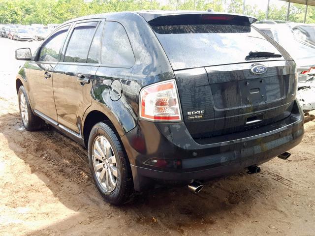 2FMDK38C68BA54128 - 2008 FORD EDGE SEL BLACK photo 3