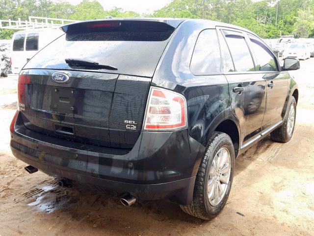 2FMDK38C68BA54128 - 2008 FORD EDGE SEL BLACK photo 4