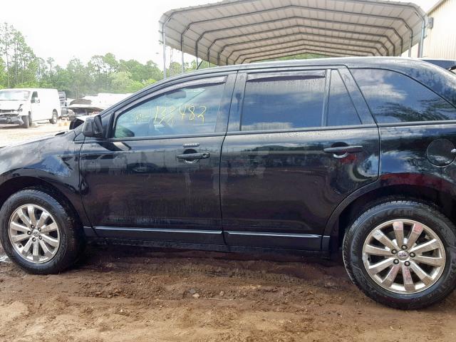 2FMDK38C68BA54128 - 2008 FORD EDGE SEL BLACK photo 9