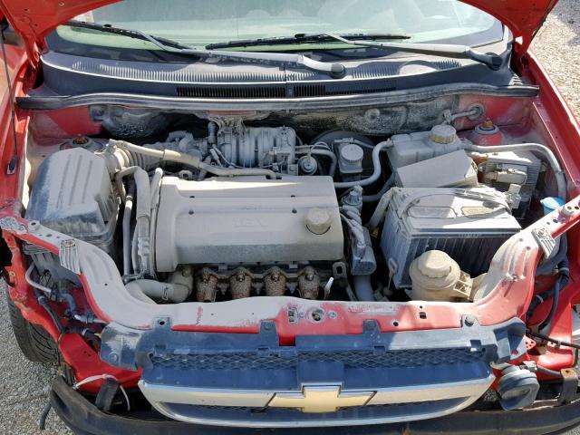 KL1TD56658B067534 - 2008 CHEVROLET AVEO BASE Қызыл фото 7