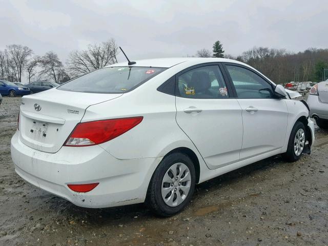 KMHCT4AE0GU988756 - 2016 HYUNDAI ACCENT SE WHITE photo 4