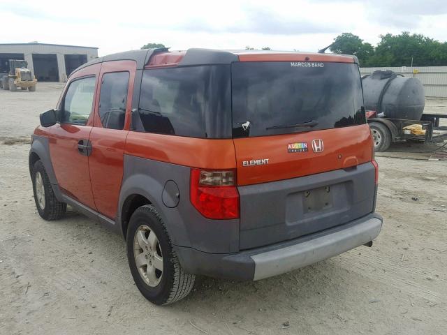 5J6YH18513L019140 - 2003 HONDA ELEMENT EX ORANGE photo 3