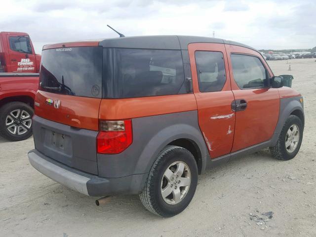 5J6YH18513L019140 - 2003 HONDA ELEMENT EX ORANGE photo 4