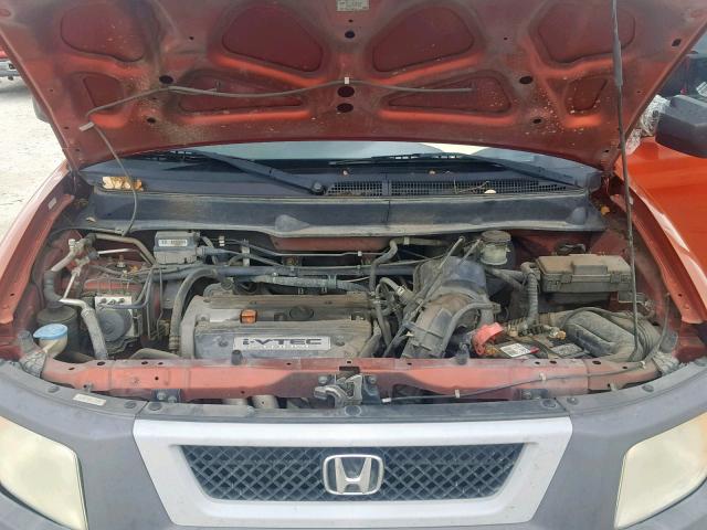 5J6YH18513L019140 - 2003 HONDA ELEMENT EX ORANGE photo 7