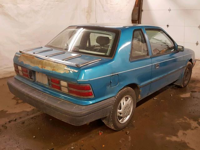 1B3XP24D6MN529644 - 1991 DODGE SHADOW AME BLUE photo 4