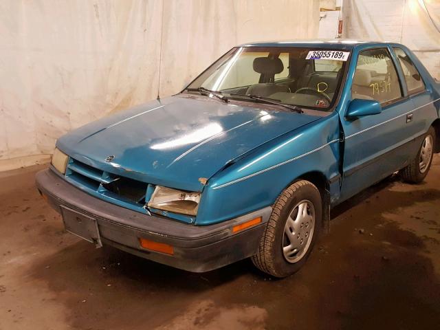 1B3XP24D6MN529644 - 1991 DODGE SHADOW AME BLUE photo 9