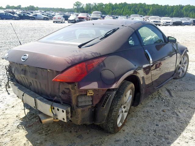 JN1AZ34E23T018460 - 2003 NISSAN 350Z COUPE MAROON photo 4