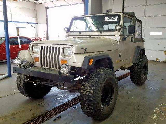 1J4FY19P3SP280607 - 1995 JEEP WRANGLER / CREAM photo 2